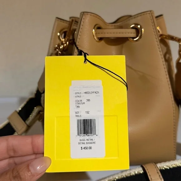Marc Jacobs The Bucket Bag Small Tan Leather Crossbody Bag NWT $450 - Picture 11 of 12